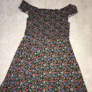F21 floral off the shoulder dress
